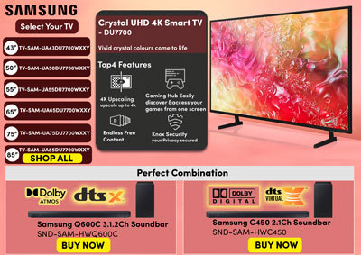 SAMSUNG DU7700 SMART TV